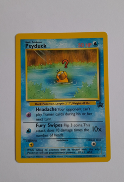 Vintage Pokemon Psyduck Black Star Promo No 20 Card World Championship 2000 - Image 1