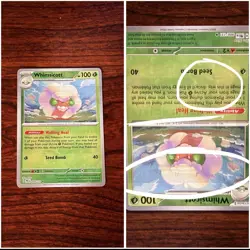 ERROR CARD - Pokemon TCG Whimsicott Prismatic Evolutions Rare Reverse Holo PSA 7 - Image 1