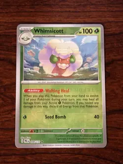 ERROR CARD - Pokemon TCG Whimsicott Prismatic Evolutions Rare Reverse Holo PSA 7 - Image 4