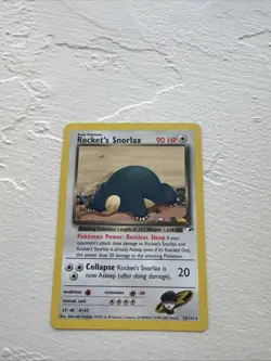 Pokemon TCG Rockets Snorlax 33/132 Gym Heroes Unlimited Card - Image 2