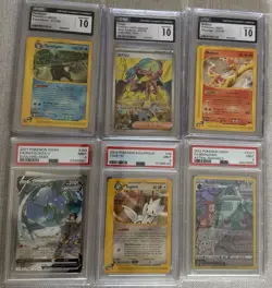 CGC and PSA Lot of 6 Cards Pokemon Cards - Image 1