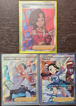 Pokemon Cards Lot (Waifus - Beauty - Candice - Prof. Burnett- Fullnart Trainers) - Image 1