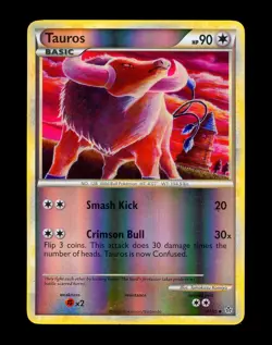 2010 Pokemon TAUROS Unleashed REVERSE HOLO HeartGold & SoulSilver Set Card 41/95 - Image 1