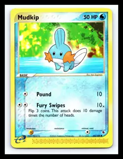 💥 Mudkip 60/109 2003 EX Ruby & Sapphire Pokemon Card TCG e-Series Nintendo - Image 1