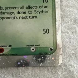 Pokemon Scyther ex 102/109 EX Ruby & Sapphire Ultra Rare Holo Basic Card - Image 2