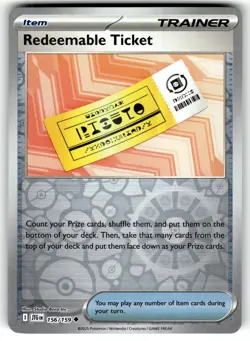 Pokemon SV09 Journey Together Card Redeemable Ticket 156/159 Reverse Holo - Image 1
