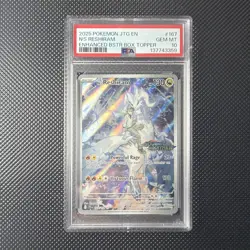 Pokemon TCG N's Reshiram Card 167/159 Stamped Illustration Rare Promo, PSA 10 - Image 1