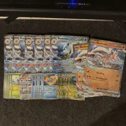 Pokemon 151 Blooming Waters Promo Cards Jumbo Blastoise 6X + Reshiram Jumbo 2X - Image 1