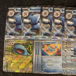 Pokemon 151 Blooming Waters Promo Cards Jumbo Blastoise 6X + Reshiram Jumbo 2X - Image 2