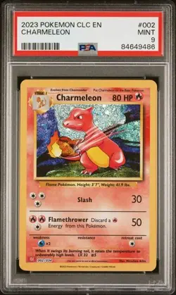 PSA 9 MINT 2023 Pokemon Trading Card Game Classic Charmeleon 002/034 CLC Engish - Image 1