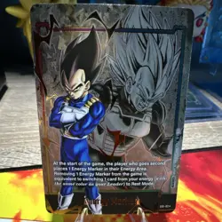 Bandai Dragon Ball Super Card Game Vegeta Energy Marker E01-02 Foil Card NM - Image 1