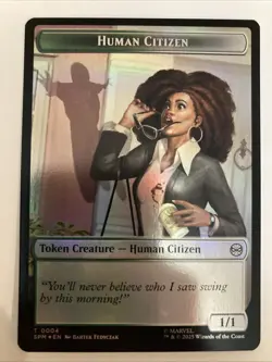Marvel's Spider-Man Foil: Copy/Human citizen Token (0001) - (0004) Token - Image 2