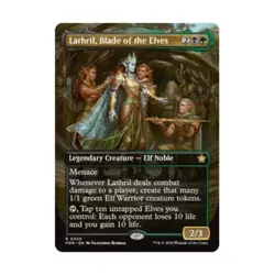 WotC Foundations Lathril, Blade of the Elves (Borderless) (MR) (Foil) NM - Image 1