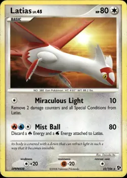 Latias 22/106 | DP - Great Encounters | Pokemon TCG | ENG | Non Holo Rare - Image 1
