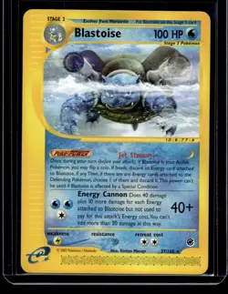 Blastoise 2002 Pokemon Expedition Base Set LP #37 - Image 1