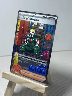 Pokemon TCG Lt. Surge’s Bargain Trainer Supporter Card Near Mint - Image 2
