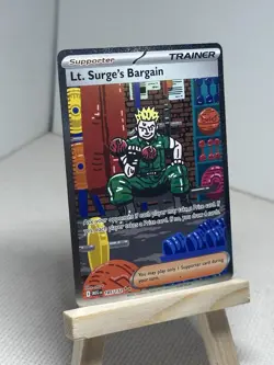 Pokemon TCG Lt. Surge’s Bargain Trainer Supporter Card Near Mint - Image 3