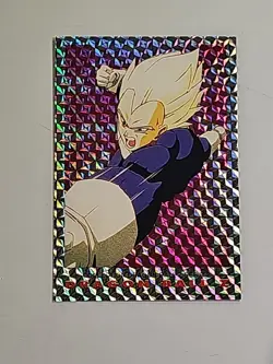 Dragon Ball Z DBZ 1989 Trading Card Bird Studio Series 2 Holo Prism #70 Vegeta - Image 1