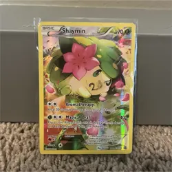 Pokemon The Pokemon Company Shaymin XY115 2016 Basic Holo Grass 70 HP 40+ Card - Image 1