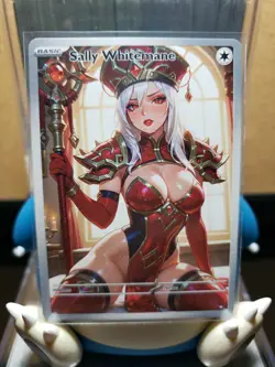 Adult Sally Whitemane Warcraft Pokemon TCG Waifu Goddess Custom Trading Card - Image 1