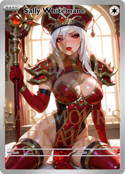 Adult Sally Whitemane Warcraft Pokemon TCG Waifu Goddess Custom Trading Card - Image 2