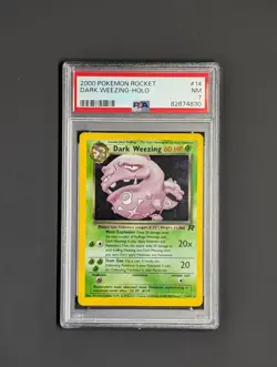 2000 POKEMON ROCKET DARK WEEZING-HOLO PSA 7 NM #14/82 - Image 1