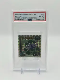 [PSA 8] 1998 Amada Pokemon Japanese Weezing Hyper Sticker Collection - Image 1