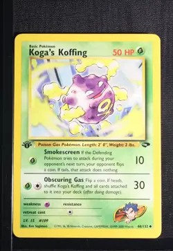 PSA 9 MINT 2000 Pokemon Gym Challenge #48 Koga's Koffing 1st Edition !!! - Image 3