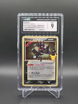 Pokemon Greninja Gold Star SWSH144 CGC 9 MINT TCG Celebrations 25th Anniversary - Image 1