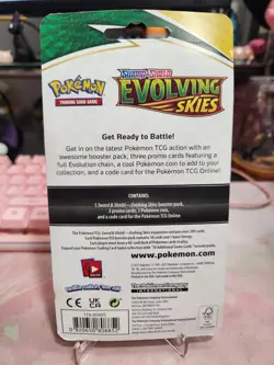 Pokemon TCG Evolving Skies Checklane Blister Pack with EMBOAR Promo SEALED - Image 2