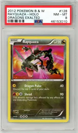 Pokemon Rayquaza #128 Dragons Exalted PSA 8 NM-MT - Image 1