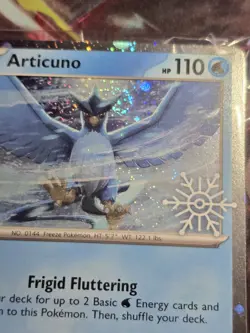 Pokemon TCG Articuno 32/159 Stamped Holiday Calendar Cosmo Holo 🍥 SWIRL SEALED - Image 1