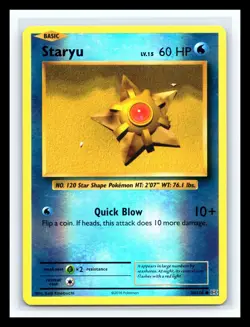 💥 Pokemon TCG STARYU # 10/108 Reverse Holo Rare XY Evolutions Pokemon 2016 - Image 1