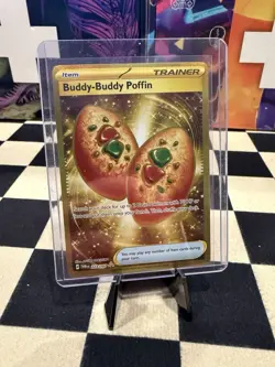Pokemon Buddy-Buddy Poffin 223/167 Sv06 Twilight Masquerade Gold Rare Holo - Image 1