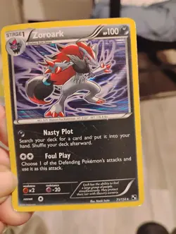 Pokemon Zoroark Black & White 71/114 100 HP Holo Rare Stage 1 Card Naoki Saito - Image 1