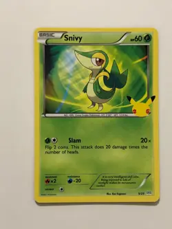 Pokemon Card 25th Anniversary Promo Snivy 5/25 Near Mint - Image 1
