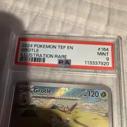 Pokemon TCG Grotle 164/162 Temporal Forces Illustration Rare Card - PSA 9 MINT - Image 3