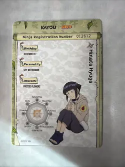 Naruto Kayou English Series 2 Card - Hinata Hyuga - NRSA02-SR-001L2 - Image 2