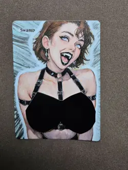 Mtg Altered Art Hand Painted Anime - Image 1