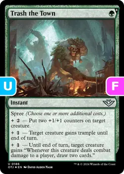 MTG Trash the Town OTJ U Instant *Foil* NM - Image 1