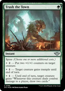 MTG Trash the Town OTJ U Instant *Foil* NM - Image 2