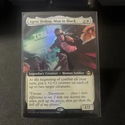 MTG Agent Bishop, Man in Black #258 TMT English Extended Art Foil - Image 1