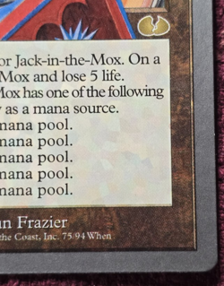 MTG - Unglued - 1998 - Jack-in-the -Mox - Unplayed Magic the Gathering - Image 4