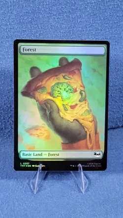 Foil TMNT Full Art Forest Pizza Land NM Magic the Gathering Mtg 257 - Image 2