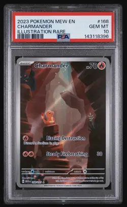PSA 10 Charmander IR 168/165 Pokemon 151 Scarlet & Violet 2023 ENGLISH GEM MINT - Image 1