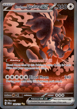 Bloodmoon Ursaluna ex 168/131 Full Art Prismatic Evolutions NM Pokemon - Image 1