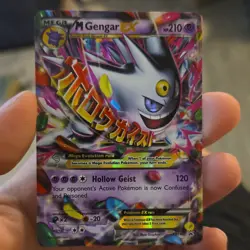 Pokemon TCG M Gengar EX XY Promo Holo Mega Psychic 210 HP Hollow Geist 120 XY166 - Image 1