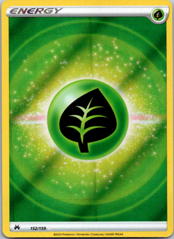 Pokemon Card - Grass Energy Crown Zenith 152/159 Textured NEAR MINT NM - Image 1