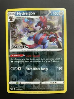 Pokemon - Hydreigon 110/189 - Reverse Holo Rare - Darkness Ablaze - NM/M - New - Image 1