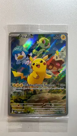 Pikachu SVP #027 Holo Black Star Promo Pokemon Card Scarlet & Violet SEALED - Image 1